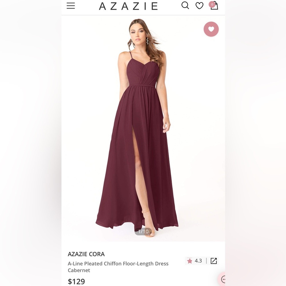 Azazie Bridesmaid Dress - Cabernet